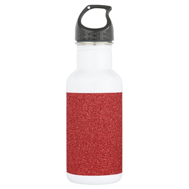 Roter Glitzer, Sparkle, Hintergrund des Glitzer Edelstahlflasche (Vorderseite)