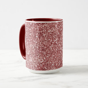 Roter Glitzer Tasse