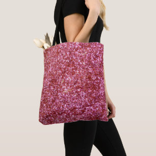 Roter Glitzer Tote Tasche