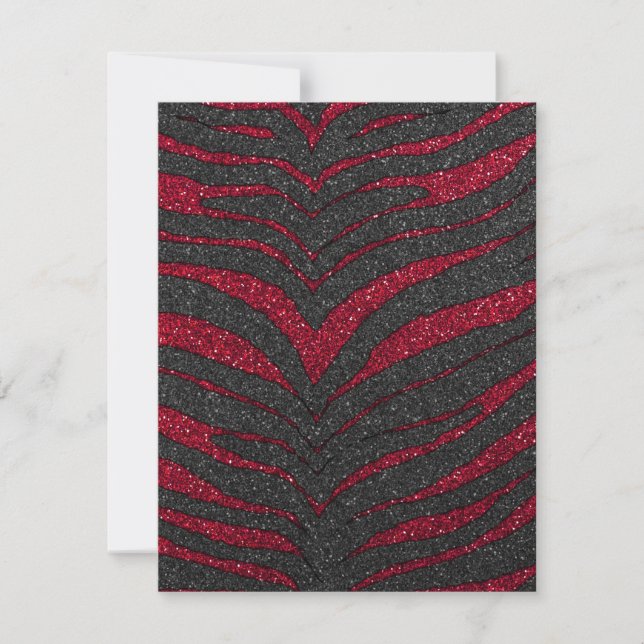 Roter Glitzer Zebra Print (Vorderseite)