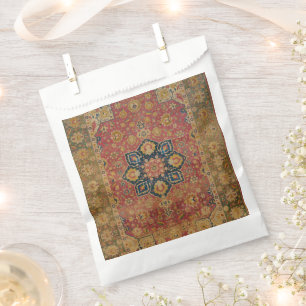 Roter Gold Kashan Teppich Persisch Asiatisch Geschenktütchen