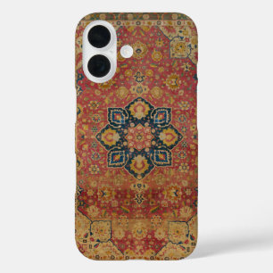 Roter Gold Kashan Teppich Persischer Asiatischer iPhone 16 Hülle