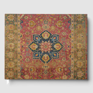 Roter Gold Kashan Teppich Persischer Asiatischer Gästebuch