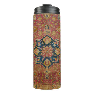 Roter Gold Kashan Teppich Persischer Asiatischer Thermosbecher