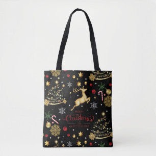 Roter Gold-Rentier Frohe Weihnachtsbaum