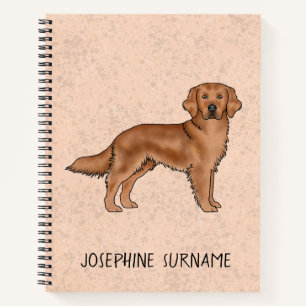 Roter Golden Retriever Süßer Hund Mit Benutzerdefi Notizbuch