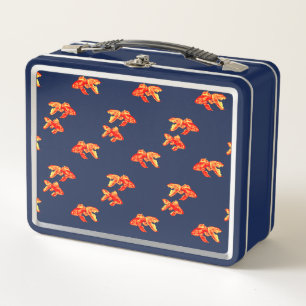 Roter Goldfisch Metall Lunch Box