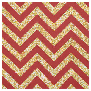 Roter GoldGlitter-Zickzack Stripes Zickzack Muster Stoff