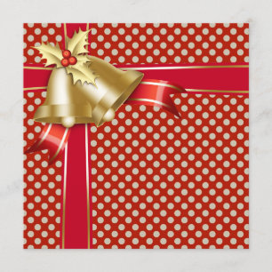 Roter Goldpunkt Weihnachtsfeier Einladung