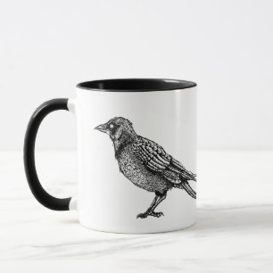 Roter gotischer Schwarz-Weiß-Horror-Tinte Zeichnen Tasse