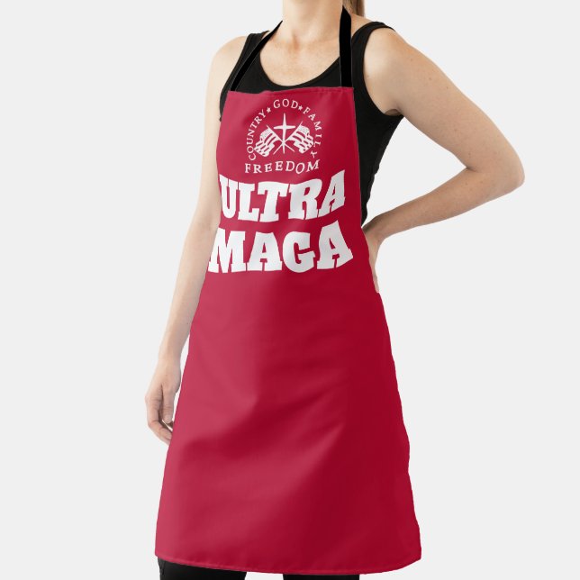 Roter Gott Familie Land Freiheit ULTRA MAGA Schürze (InSitu)