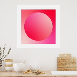 Roter Gradient-Kreis-Vignette Abstrakte Gestaltung Poster