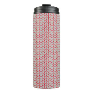 ROTER GRAUER STRICK Thermal-Tumbler Thermosbecher