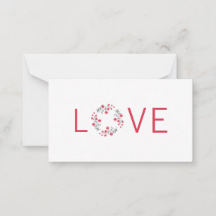 Roter grauer Wasserfarben Blumenreath Mitteilungskarte