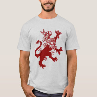Roter Greif - mittelalterliches Gryphon T-Shirt