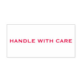 Roter Griff mit Vorsicht Permastempel