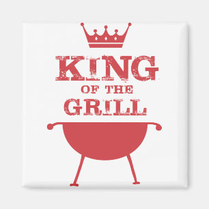Roter Grillkönig Magnet