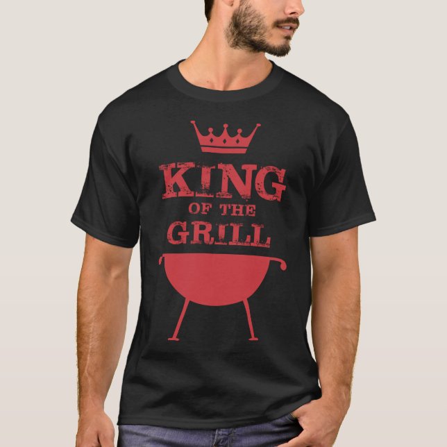 Roter Grillkönig T-Shirt (Vorderseite)