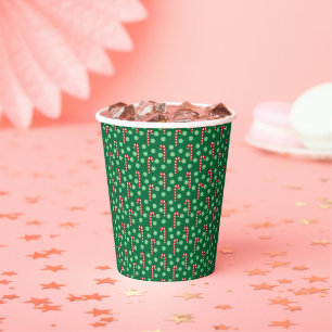 Roter grüner Candy Cane Pfefferminz Weihnachten Pappbecher