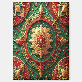 Roter grüner dekorativer Weihnachts-Feiertagsmagne Magnet