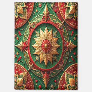 Roter grüner dekorativer Weihnachts-Feiertagsmagne Magnet
