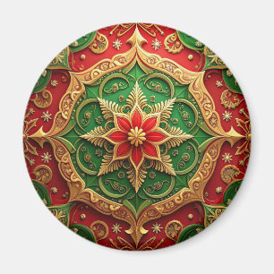 Roter grüner dekorativer Weihnachts-Feiertagsmagne Magnet