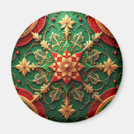 Roter grüner dekorativer Weihnachts-Feiertagsmagne Magnet