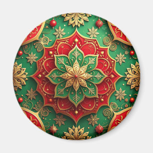 Roter grüner dekorativer Weihnachts-Feiertagsmagne Magnet
