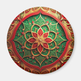 Roter grüner dekorativer Weihnachts-Feiertagsmagne Magnet