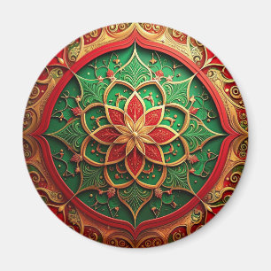 Roter grüner dekorativer Weihnachts-Feiertagsmagne Magnet
