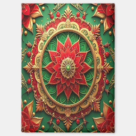 Roter grüner dekorativer Weihnachts-Feiertagsmagne Magnet