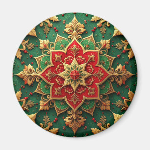 Roter grüner dekorativer Weihnachts-Feiertagsmagne Magnet