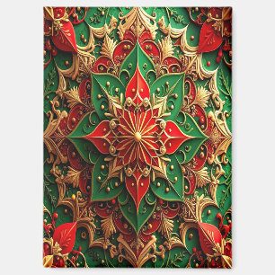 Roter grüner dekorativer Weihnachts-Feiertagsmagne Magnet