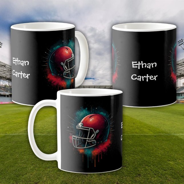 Roter grüner Fußballhelm Kinder Tasse (Red Green Football Helmet Kids Mug
)