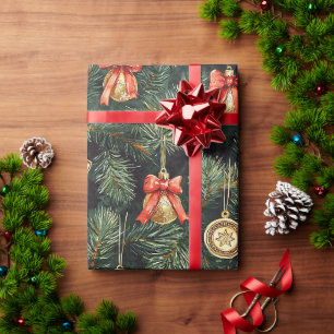 Roter grüner Western Weihnachtsbaumschmuck Geschenkpapier