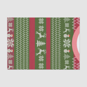 Roter grüner Winter Weihnachten Feiertag Pullover  Seidenpapier