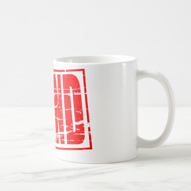 Roter Gummistempeleffekt Pfand Kaffeetasse (Rechts)