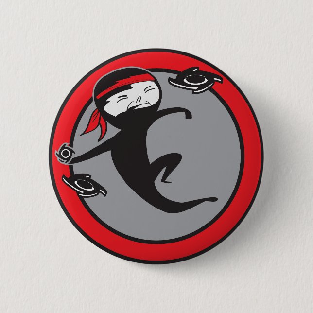 Roter Gurt-Knopf Button (Vorderseite)