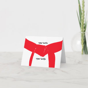 Roter Gürtel für Kampfkunst Karte