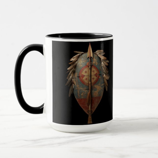 Roter Habichts Schild und Lanze Tasse (Links)