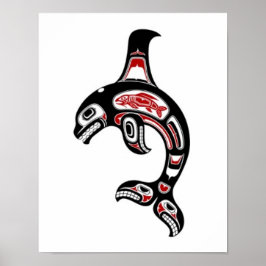 Roter Haida Spirit Killer Whale Poster