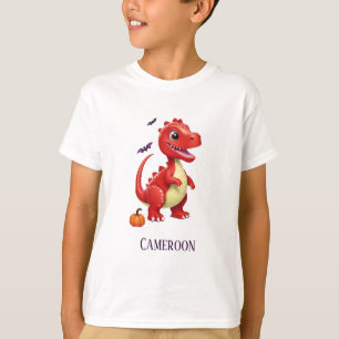 Roter Halloween-Dinosaurier T-Shirt