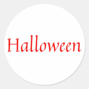 Roter Halloween Gruseliger Gothic-Typografie-Aufkl Runder Aufkleber