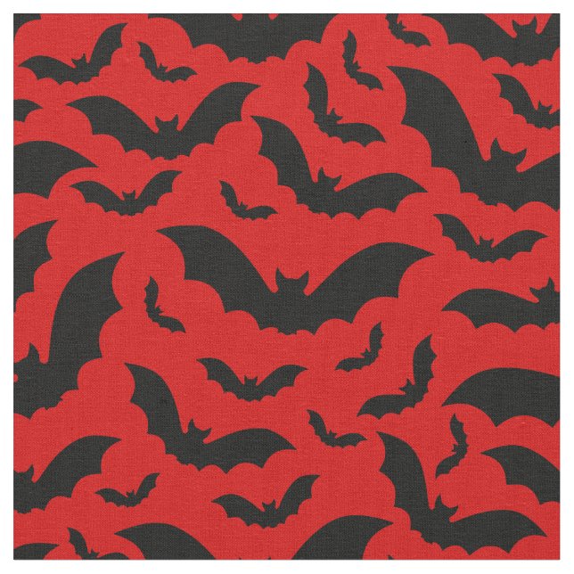 roter halloween vampir fledermäuse gothic stoff (Nahaufnahme)