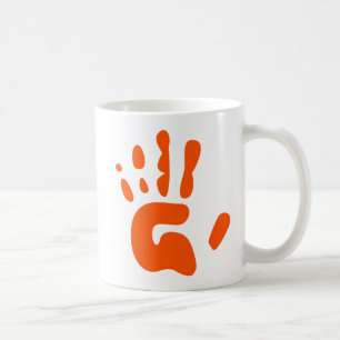 Roter Handdruck Tasse