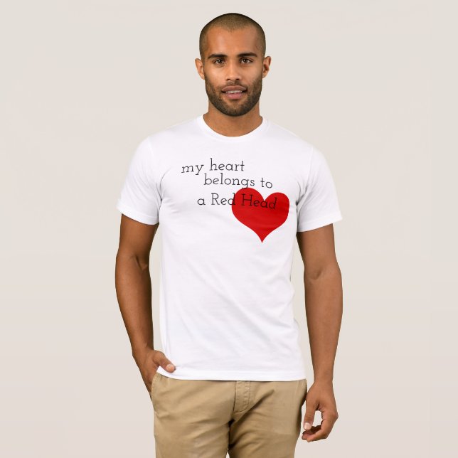 Roter Hauptherz-Valentinstag T-Shirt (Vorne ganz)