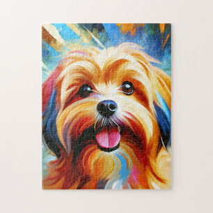 Roter Havanese Hund Acryl Druck Hunde Liebhaber Ge Puzzle