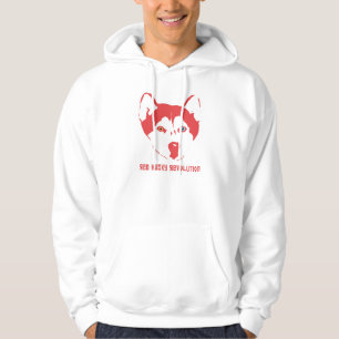 Roter heiserer Revolutions-WeißHoodie Hoodie