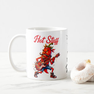 Roter Heißer Chili-Rocker Mit Zitat Kaffeetasse