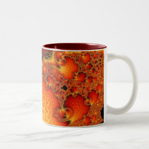 Roter Heißer Feuerplatz-Becher Zweifarbige Tasse